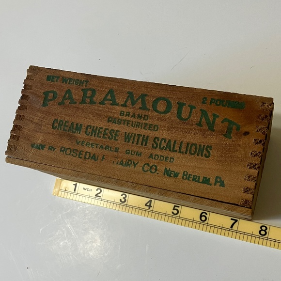 PARAMOUNT Accents Vintage Wooden Cream Cheese Box Paramount Brand